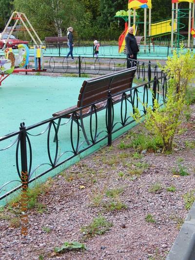Детская площадка, гравийная отсыпка