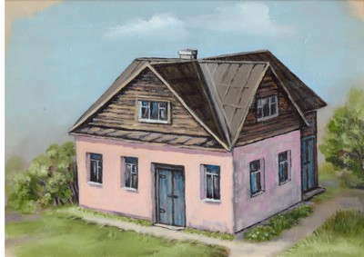 Гатчина, ул. Овражная д. 3, рисунок Н. Виноградовой