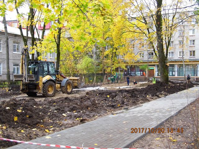 Строительство сквера на ул. Киргетова